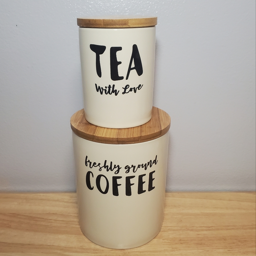 Coffee & Tea Ceramic Canisters